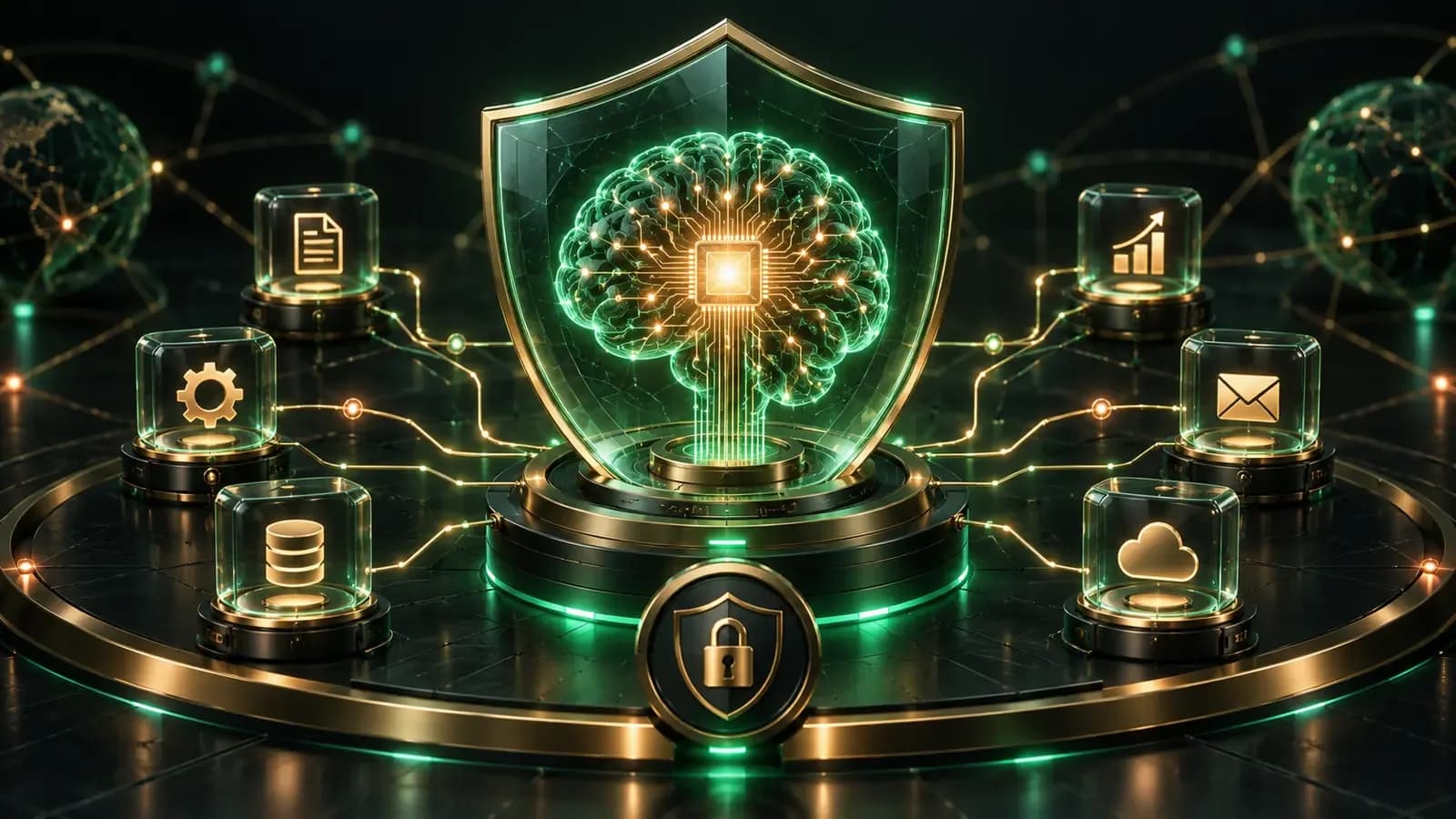 AI software platform protected by escrow and connected automation tools