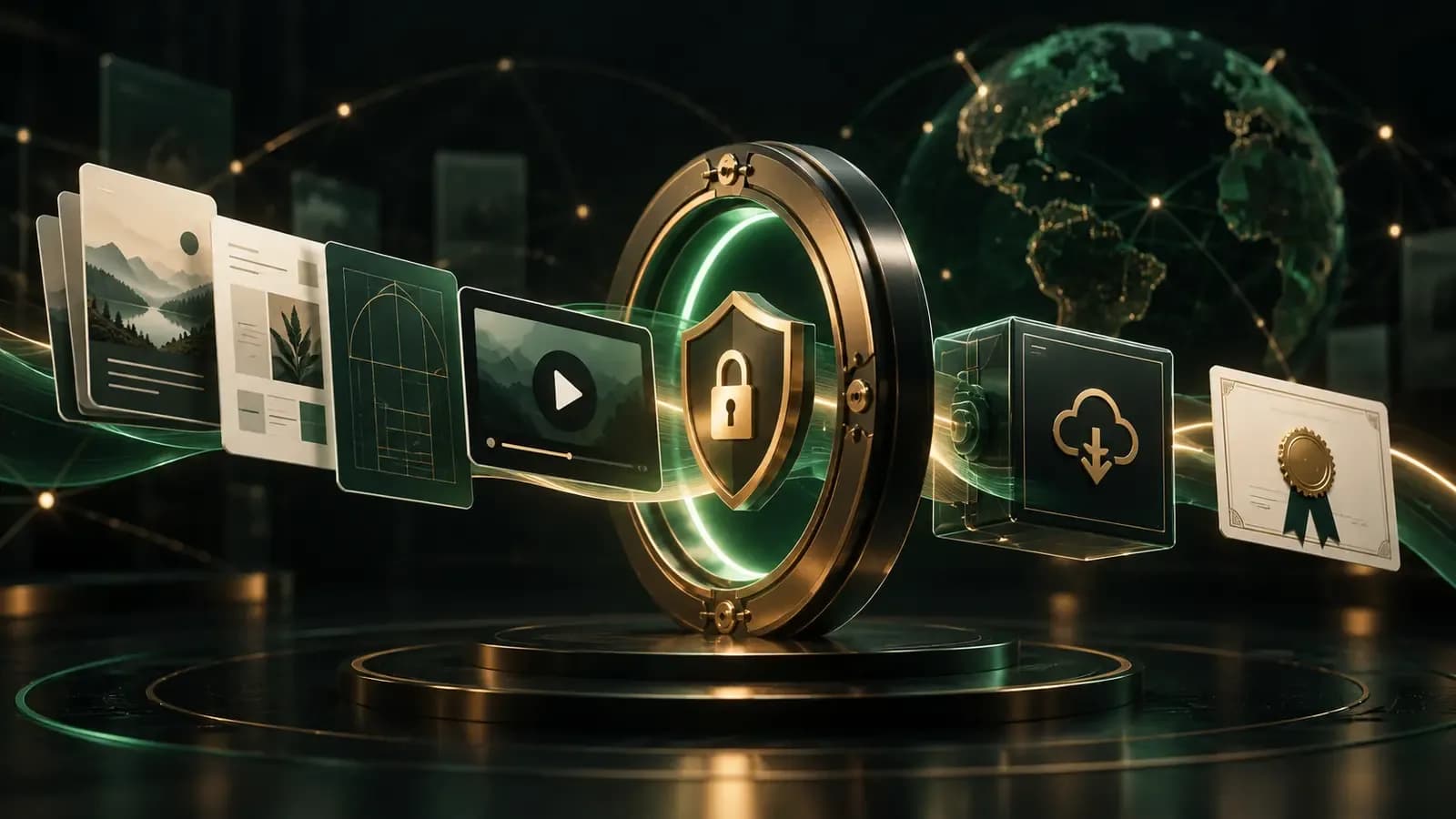 Digital templates, video courses and downloads transferred securely through escrow