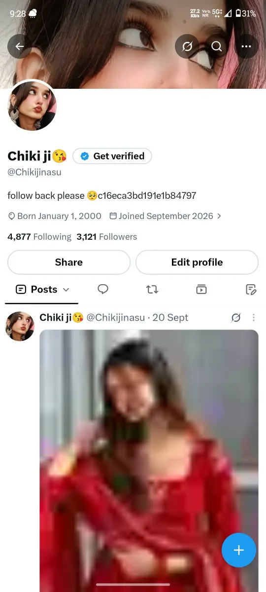 https://x.com/Chikijinasu, screenshot