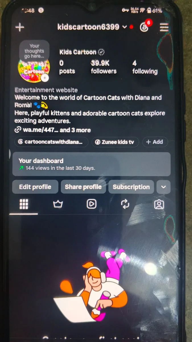 39900 viral Cartoon Account India, USA, and Brazil followers (Instagram account), screenshot 1 of 5