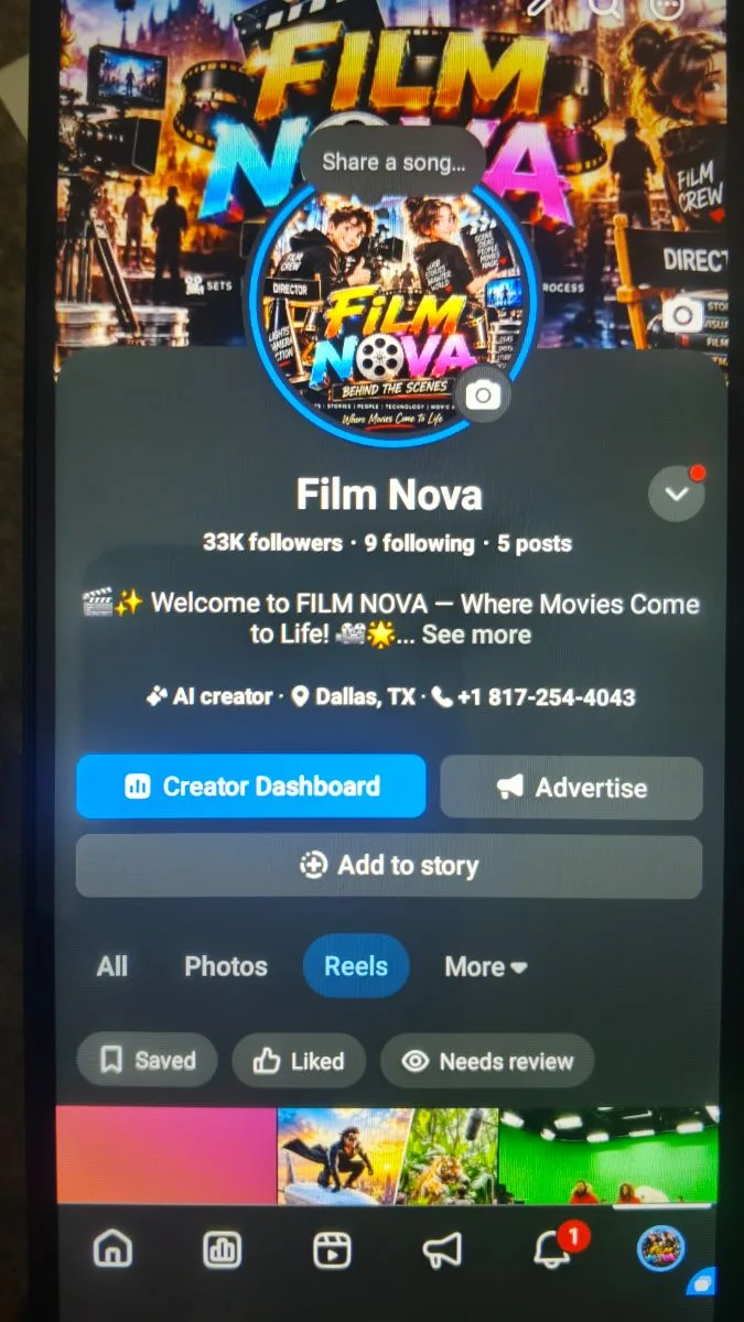 33k followers monetized green page (listing), screenshot 1 of 6