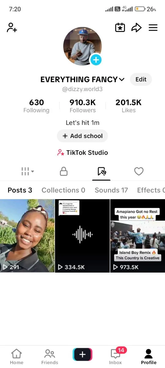 960K CELEBRITY OR INFLUENCER TIKTOK ACCOUNT, screenshot 1 of 2