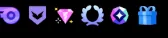 Narrow crop of a Discord profile badge row showing six badge icons