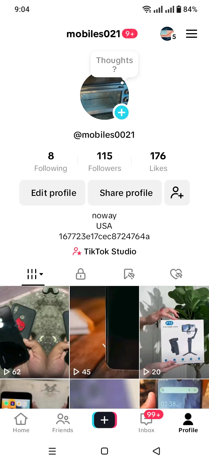 Seller-supplied TikTok account screenshot for mobiles021 (4 of 4)