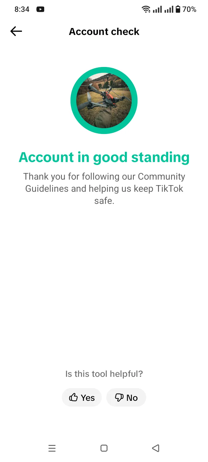 Seller-supplied TikTok account screenshot for Muhammad Hamza (2 of 6)