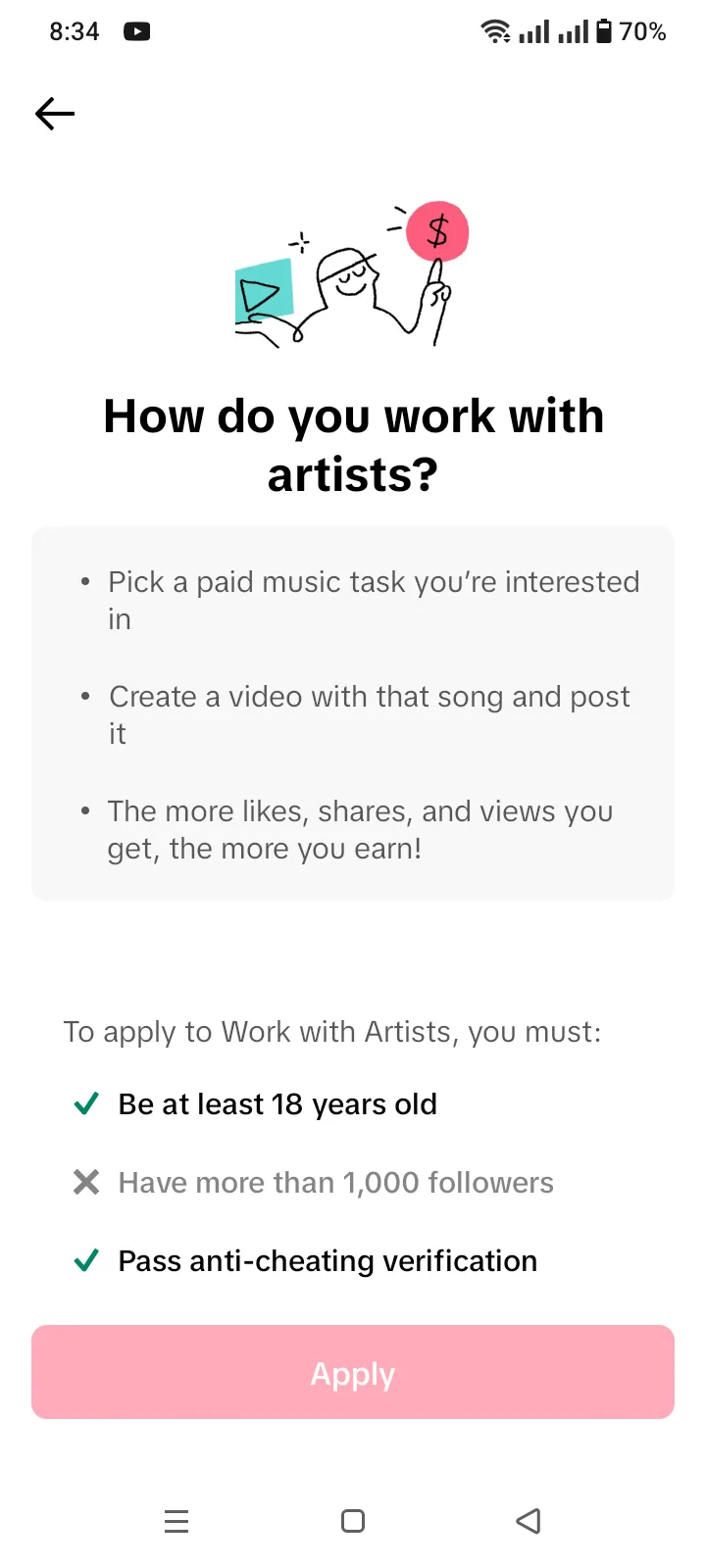 Seller-supplied TikTok account screenshot for Muhammad Hamza (3 of 6)