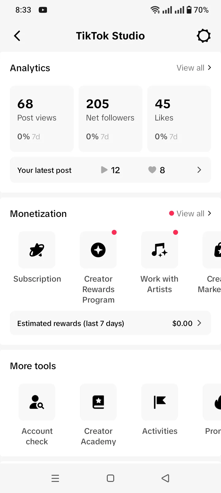 Seller-supplied TikTok account screenshot for Muhammad Hamza (5 of 6)