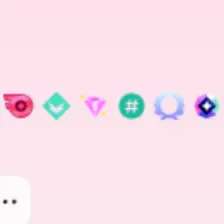 Row of eight Discord badge icons shown as a small thumbnail