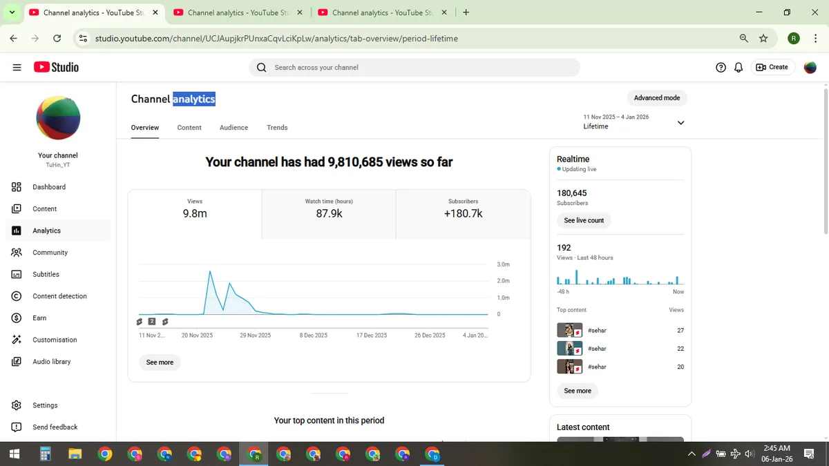 TuHin_YT: YouTube Shorts & Facebook Reels Channel (170K) — screenshot 4