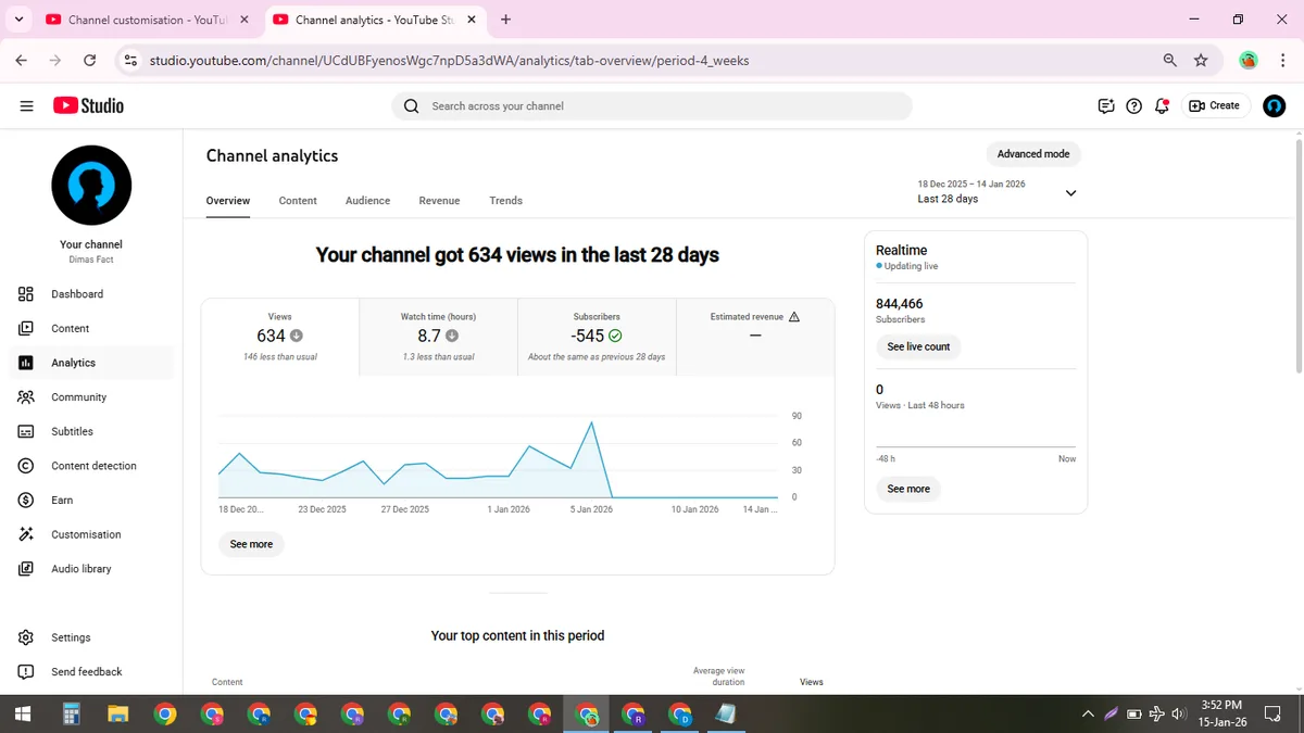 Dimas Fact: YouTube Shorts & Facebook Reels Channel (840K) — screenshot 3
