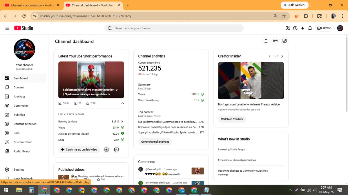 SuperNova Hub: YouTube Channel (517K) — screenshot 1