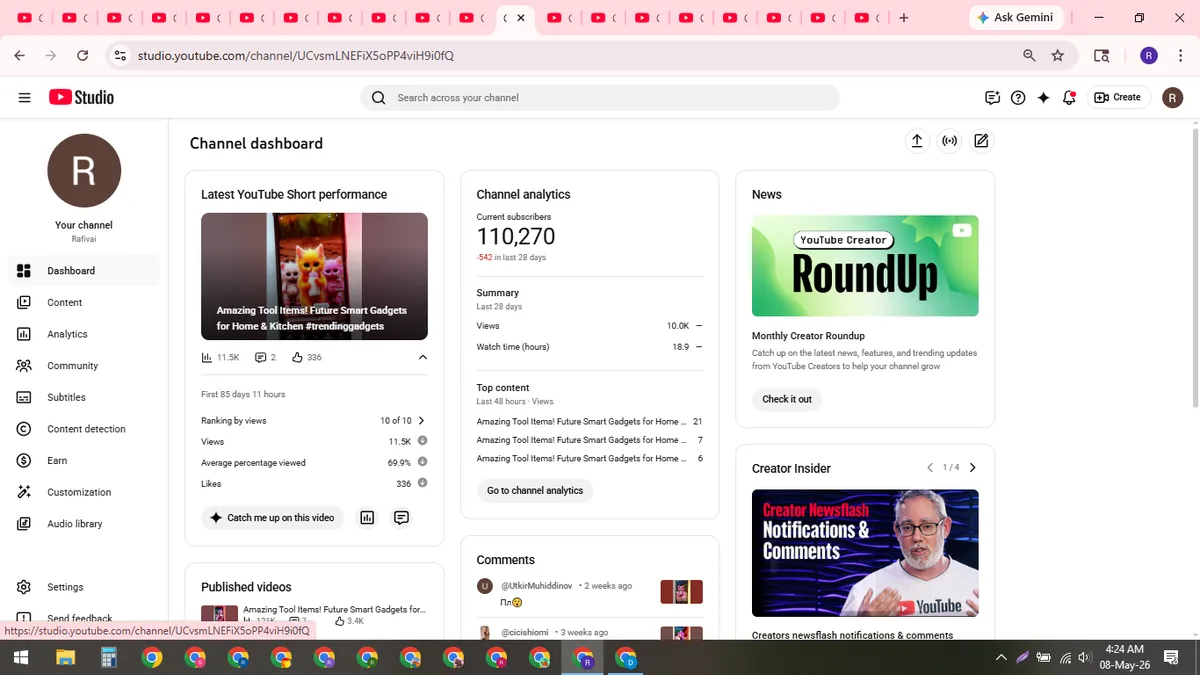 Rafivai: YouTube Shorts & Facebook Reels Channel (111K) — screenshot 1
