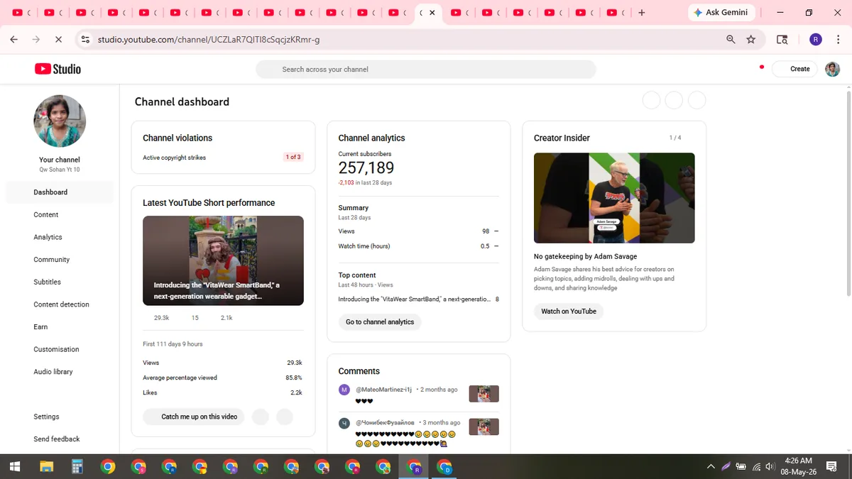 Qw Sohan Yt 10: YouTube Channel (251K) — screenshot 3