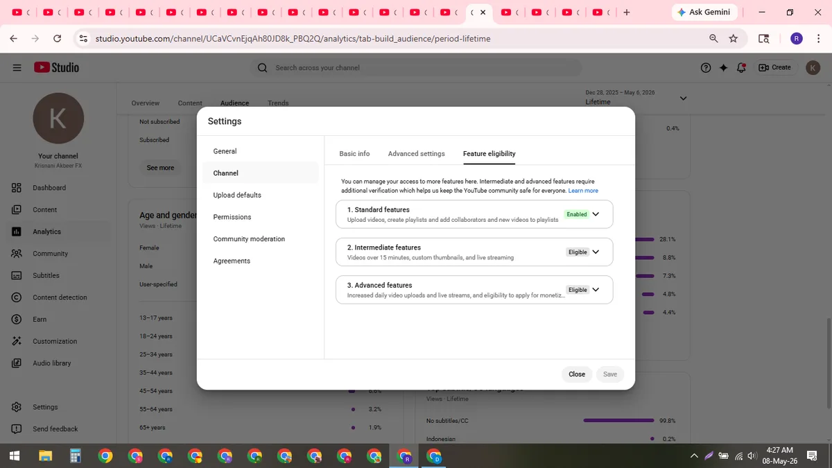 Krisnani Akbeer FX: YouTube Channel (187K) — screenshot 7