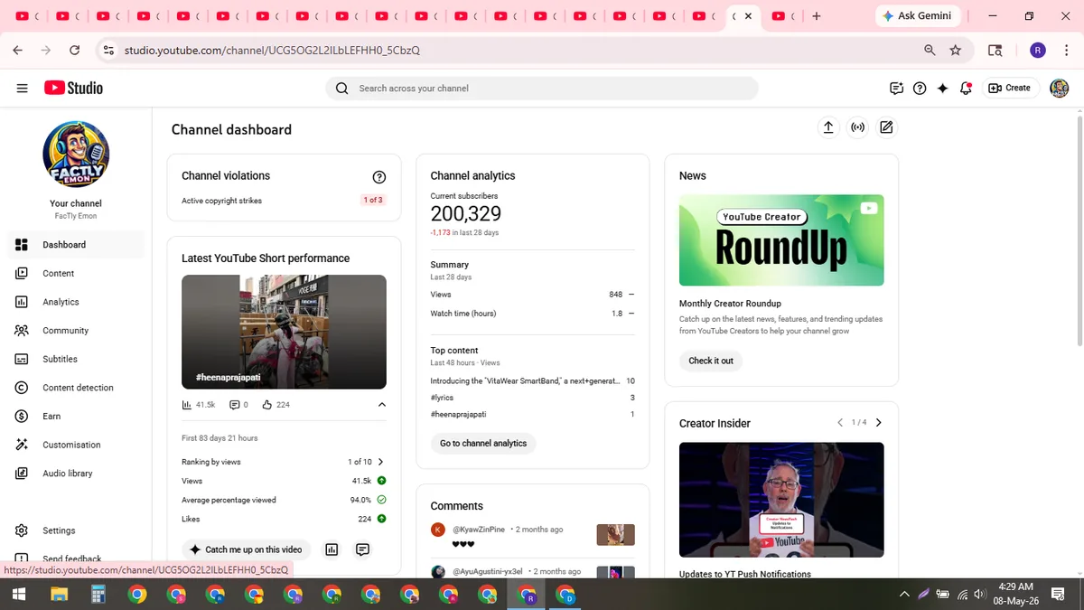 FacTly Emon: YouTube Shorts & Facebook Reels Channel (196K) — screenshot 2