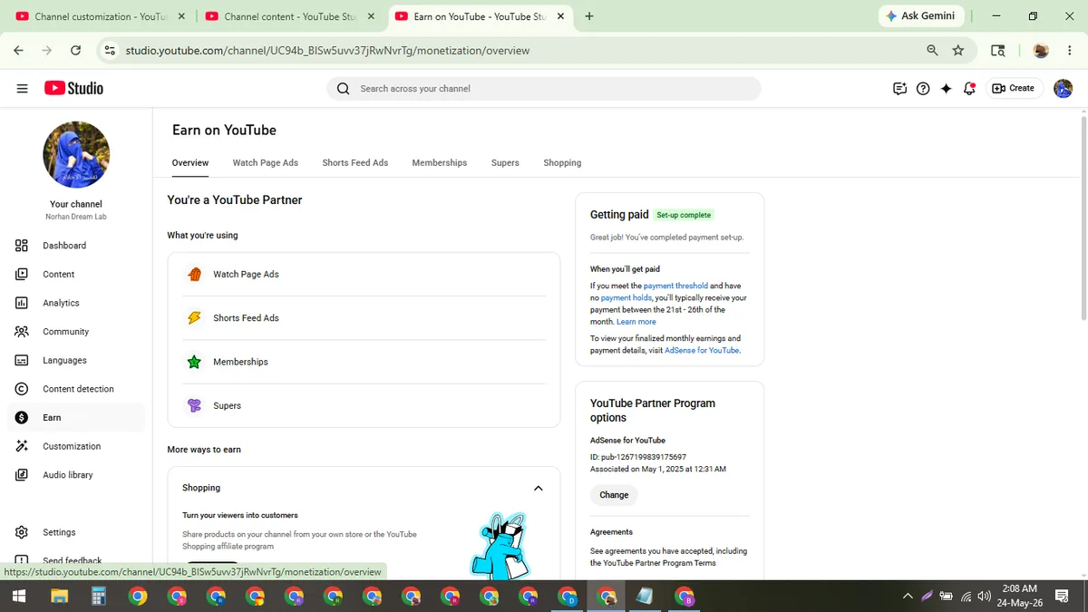 Norhan Dream Lab: Monetized YouTube Channel (42.9K) — screenshot 2