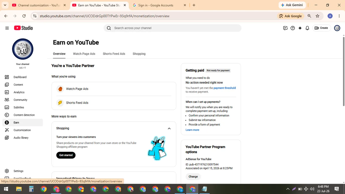 MS YT: Monetized YouTube Channel (50.8K) — screenshot 2