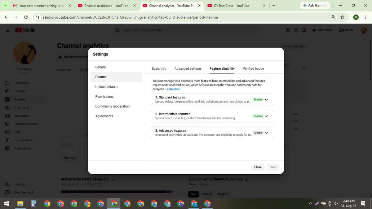 TrustClose: Luxury & Motivation YouTube Channel (13.4M) — screenshot 7