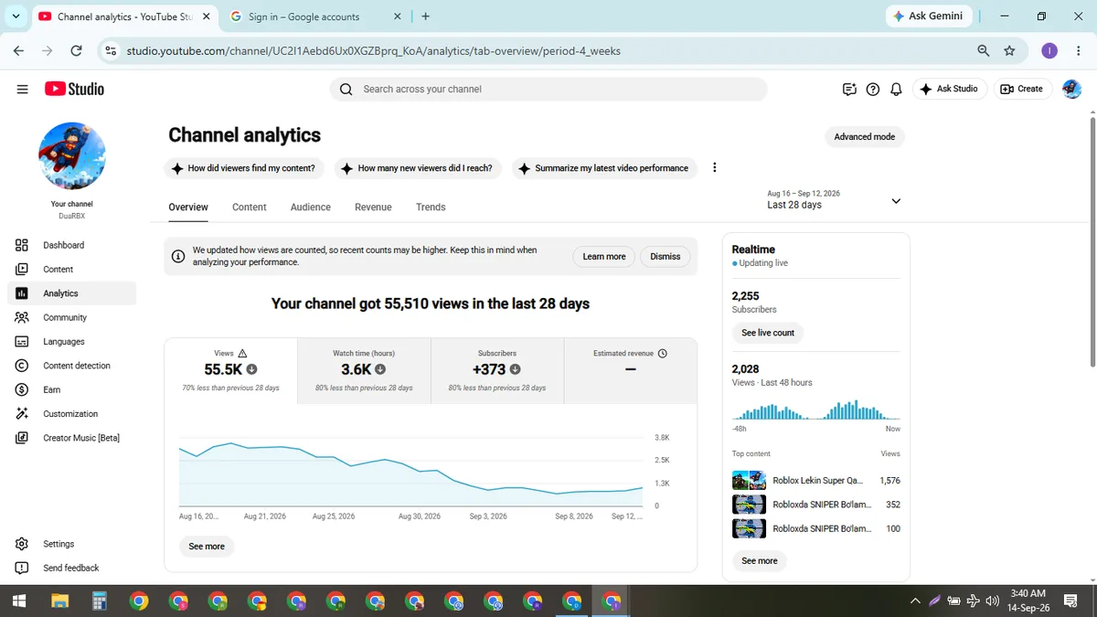 DuaRBX: Monetized Games YouTube Channel (2.2K) — screenshot 3