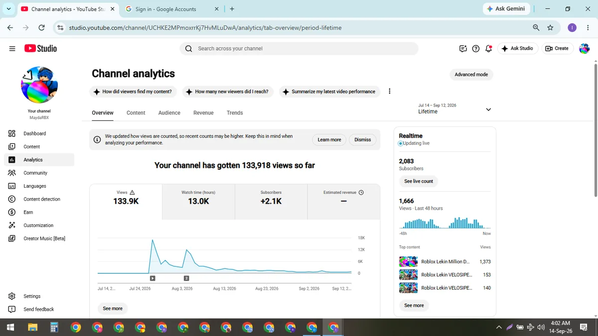 MaydaRBX: Monetized Games YouTube Channel (2.1K) — screenshot 4