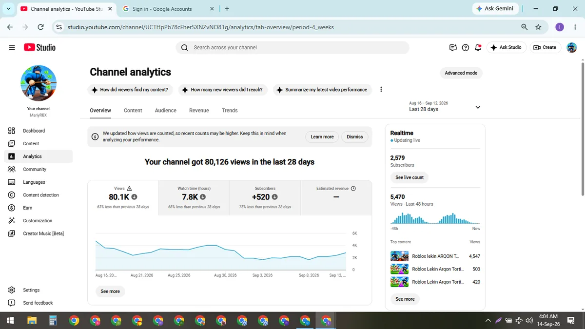 MariyRBX: Monetized Games YouTube Channel (2.6K) — screenshot 3