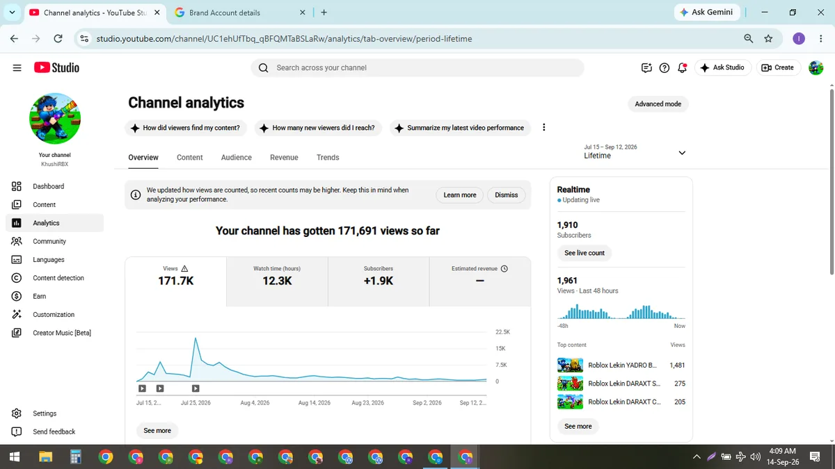 KhushiRBX: Monetized Games YouTube Channel (1.9K) — screenshot 4