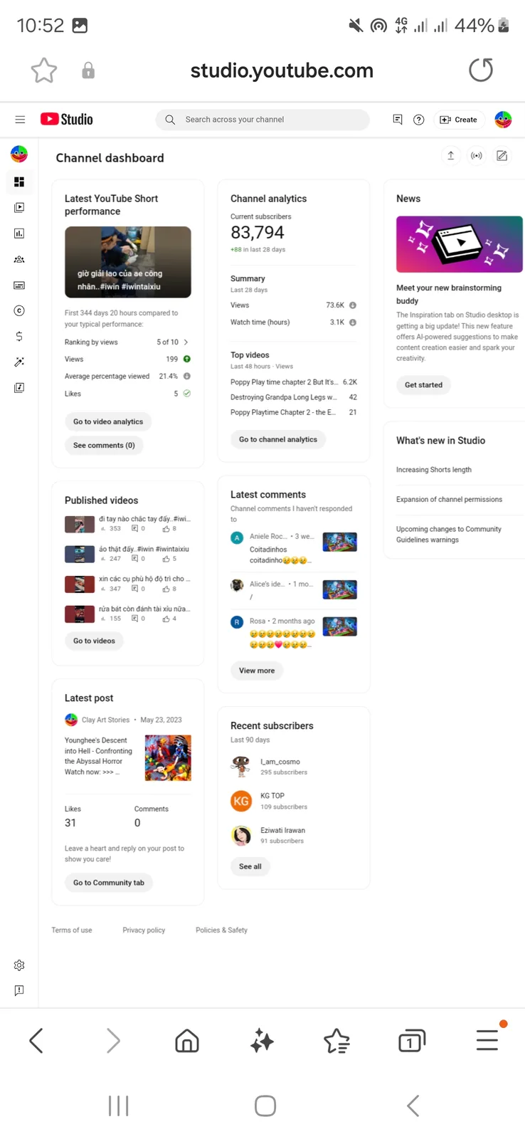Clay Art Stories YouTube Channel | 83K Subscribers — screenshot 3