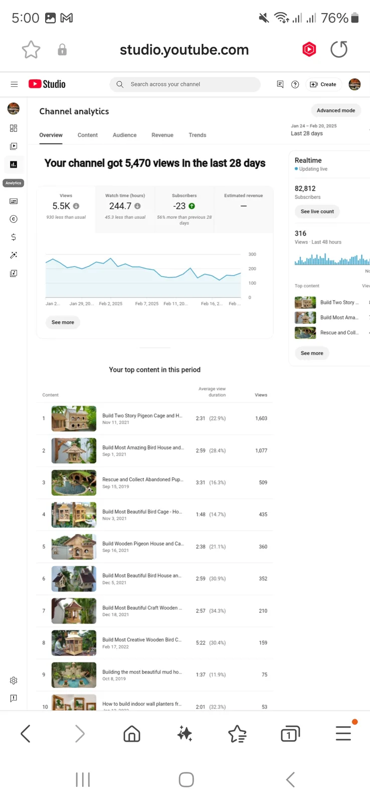 leurt wilderness YouTube Channel | 81.9K Subscribers — screenshot 3