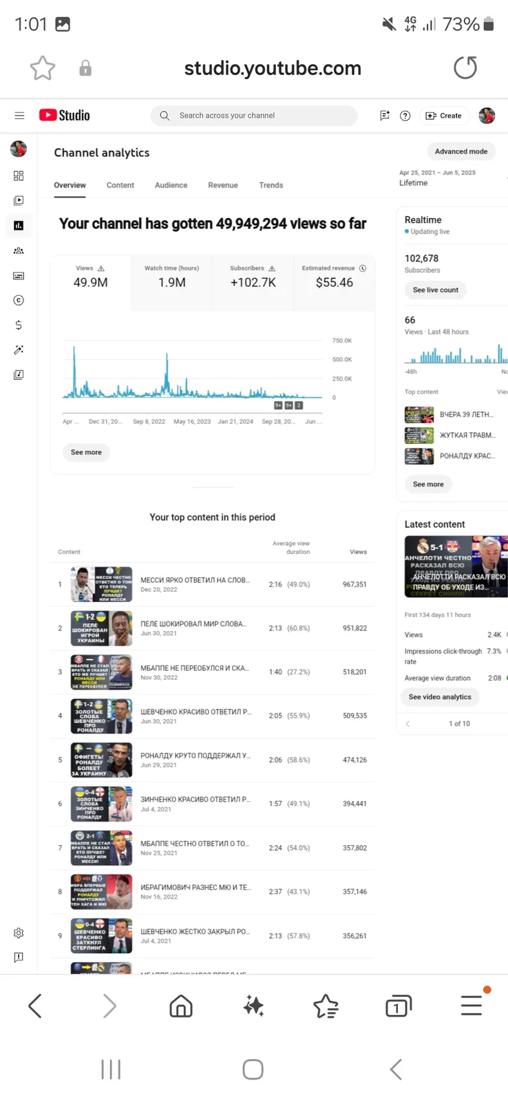 world football YouTube Channel | 100K Subscribers — screenshot 4