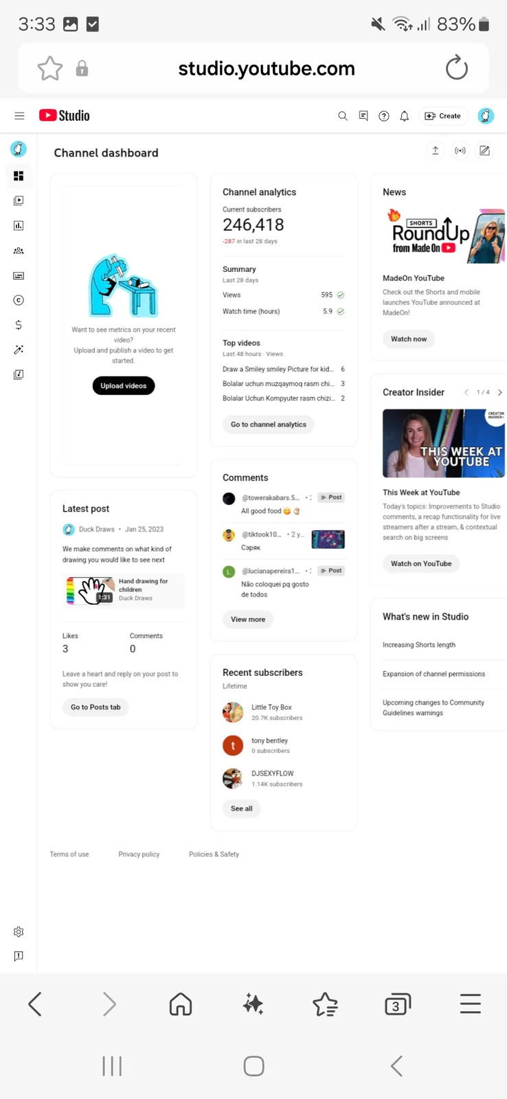 Duck Draws YouTube Channel | 243K Subscribers — screenshot 3