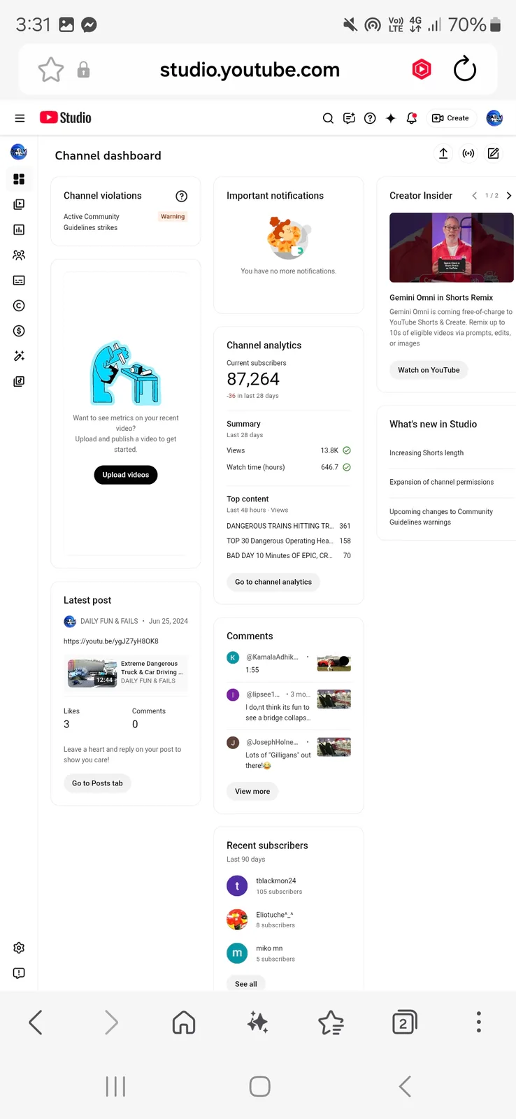 DAILY FUN & FAILS YouTube Channel | 87K Subscribers — screenshot 3
