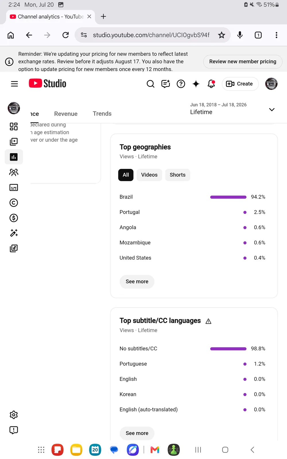 Segredos do Mundo TV YouTube Channel | 493K Subscribers — screenshot 5