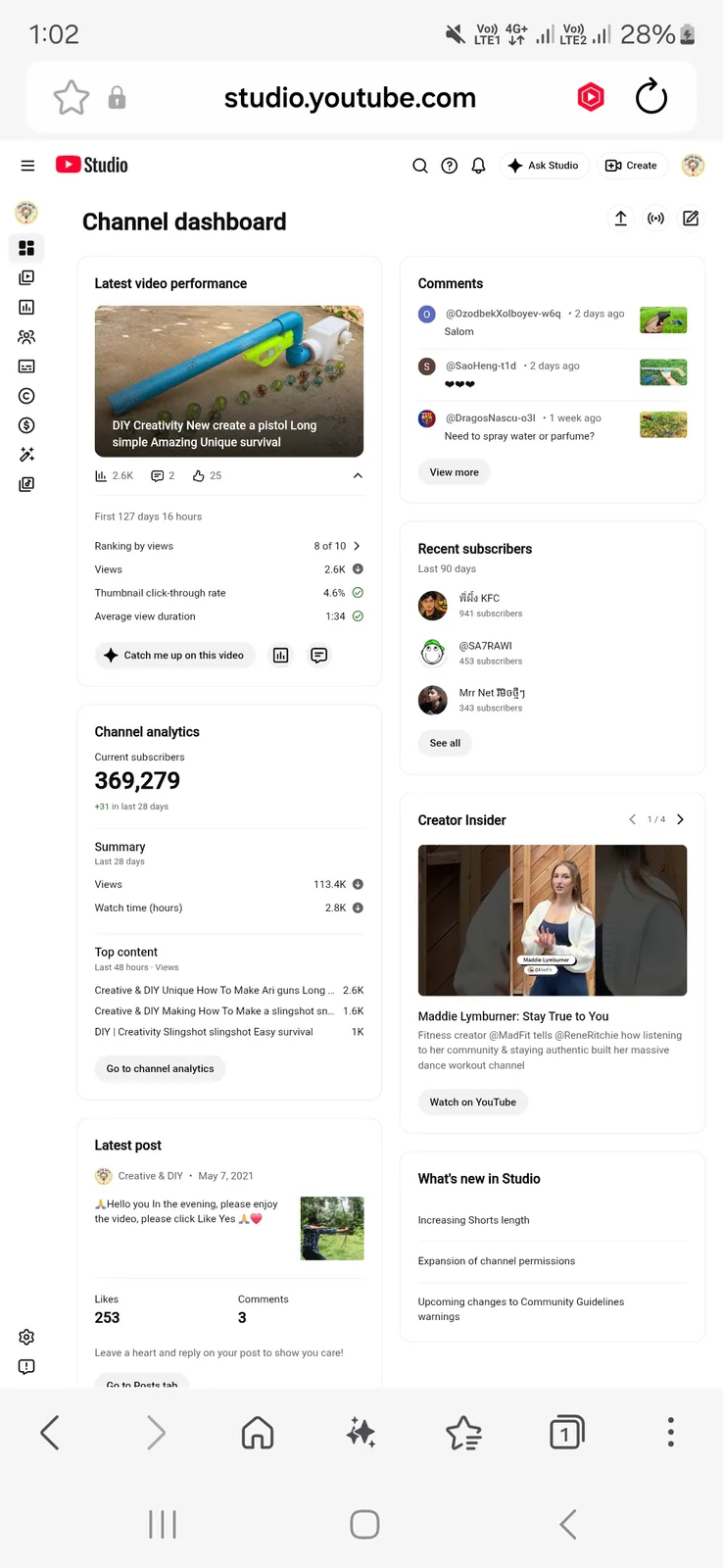 Creative & DIY YouTube Channel | 369K Subscribers — screenshot 2