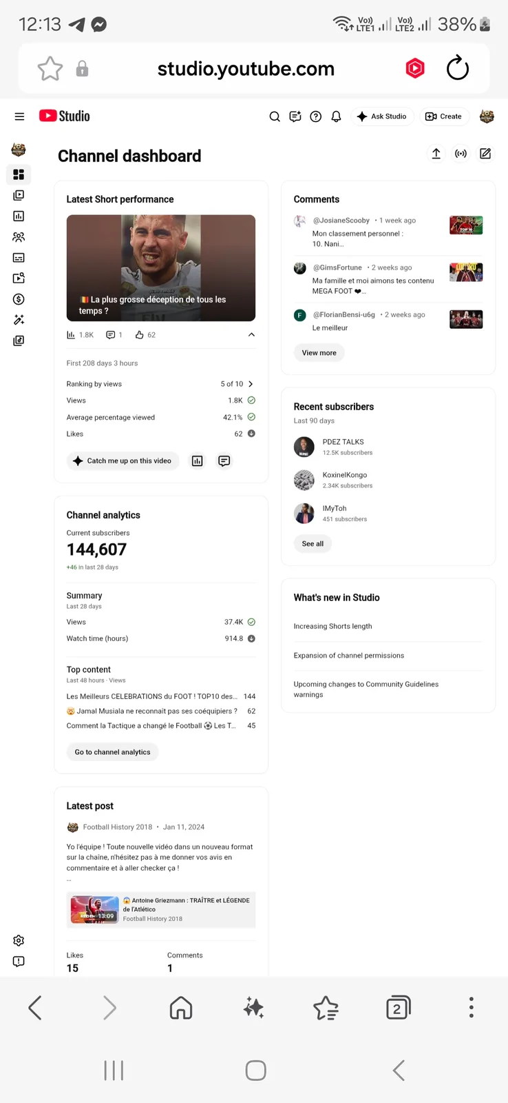 Football History 2018 YouTube Channel | 144K Subscribers — screenshot 3